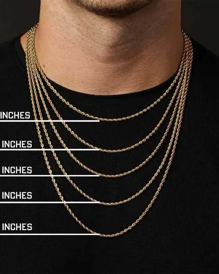 Collar de cadena de cuerda trenzada de Color dorado de 2-6MM, Gargantilla impermeable de acero inoxidable que nunca se decolora para hombres y mujeres, joyería de moda 2