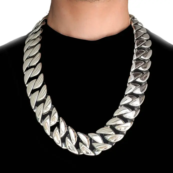 Cadena Cubana Gruesa de Acero Inoxidable de Alta Calidad, Ancho de 26/32 mm, para Hombre y Mujer, Estilo Hip-hop 2