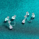 pendientes de cadena de moissanita para mujer, aretes de diamante de laboratorio brillante, de Plata de Ley 925, joyería 2