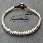 Pulsera de cuentas de plata 925 hecha a mano, pulsera con botón para hombre, cuentas de oración de Ramadán, regalo de vacaciones de meditación para mujer, uso diario 2