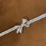 Nuevas pulseras Vintage de 100% pura Plata de Ley 925, pulsera con lazo de circonia cúbica 3a pavimentada completa para mujer, joyería de buenos de lujo 3