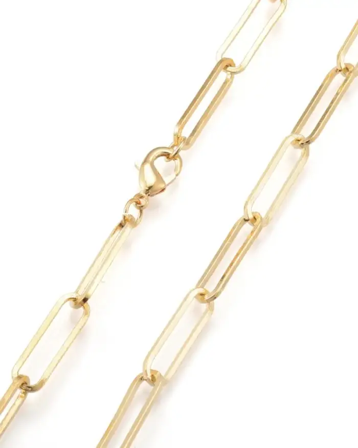 🔗 Collar "Cable Link" – Acero 316L Estilo Industrial 50cm 2