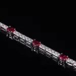 pulsera de tenis de rubí cultivada en laboratorio de BALLET para mujer, brazalete de piedra natal de Plata de Ley 925, pulsera de lujo para fiesta, regalo 4