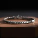 Pulsera cubana elegante y sencilla de plata de ley S925 para hombres y mujeres, cadena corta tejida a mano, regalos de joyería 5