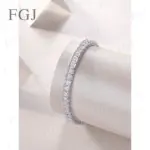 Pulsera de tenis 3x3mm piedra preciosa cultivada en laboratorio CZ 925 plateada 18k joyería para fiesta y boda pulseras para mujer hombre regalos dijes 4