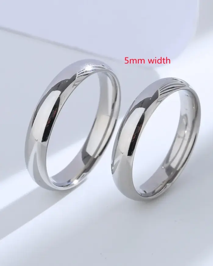 Anillo Buyee de Plata de Ley 925 para parejas, anillo Simple de estilos antiguos para dedo para mujeres y hombres, joyería fina clásica de boda a la moda, círculo 1
