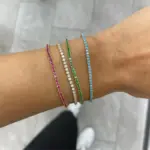 🌈 Pulsera Tennis "Prisma Eterno" – Multicolor, Impermeable y Oro 18K 3