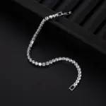 Pulseras de tenis de cristal de circonia cúbica de 4mm helada de hip hop de lujo para mujeres y hombres, pulsera de Color dorado y plateado, joyería de cadena 5 Pulseras de tenis de cristal de circonia cúbica de 4mm helada de hip hop de lujo para mujeres y hombres, pulsera de Color dorado y plateado, joyería de cadena 5