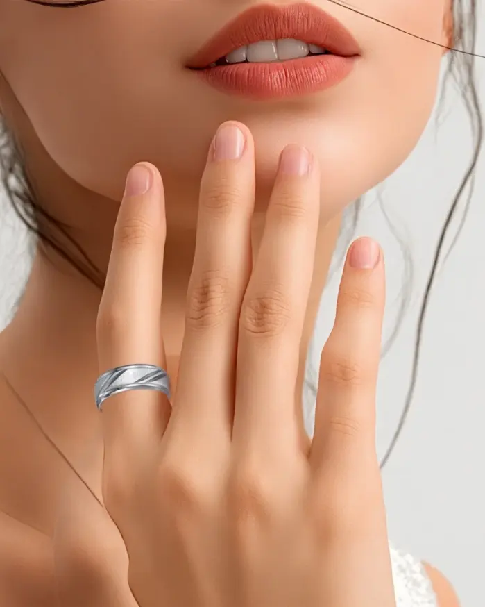 Anillos de acero inoxidable de 8MM de ancho para mujeres y hombres, color plateado, sencillos, redondos, para parejas, anillos de boda, regalos de joyería para fiestas de compromiso 2