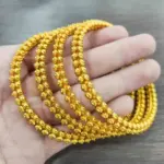 Pulsera de lujo estilo Ins de oro puro 24K 9999 pulsera de mujer Simple y generosa 4