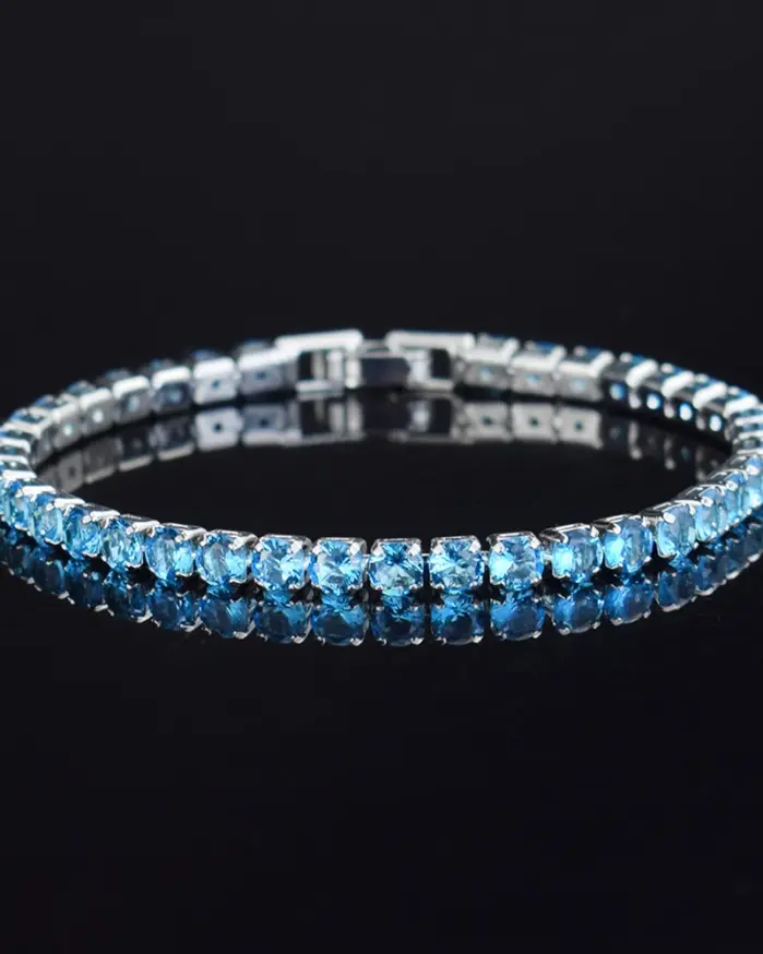 Pulsera de tenis de circón con microincrustaciones de 4mm para mujer, pulsera para hombre, accesorios de joyería para hombre, 2