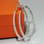 Pendientes de aro Senlissi -18 K de oro con diamantes para mujer, pendientes de plata de ley 925 originales a la moda, anillos Cьги Kotyьца, oro Real 3