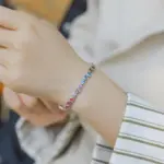 WES-pulsera de plata de ley 925 para mujer, corazón encantador, regalo del Día de San Valentín para novia, joyería de circonia cúbica de arcoíris, venta al por mayor 2