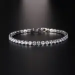 Pulseras de tenis de cristal de circonia cúbica de 4mm helada de hip hop de lujo para mujeres y hombres, pulsera de Color dorado y plateado, joyería de cadena 1