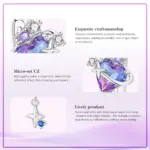 ❤️ Pendientes "Heart Prism" – Plata S925 (Edición Color & Brillo) 4