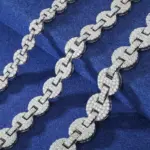 Iced Out-collar de plata de ley 925 con forma de nariz de cerdo para hombre y mujer, cadena de 6-10mm, ajuste de punta, pulsera de moissanita, joyería de rapero de Hip Hop 4