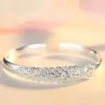 Nueva pulsera elegante de Plata de Ley 925 con apertura de pavo real, brazaletes para mujer, accesorios de moda para fiesta y boda, regalo de joyería 5
