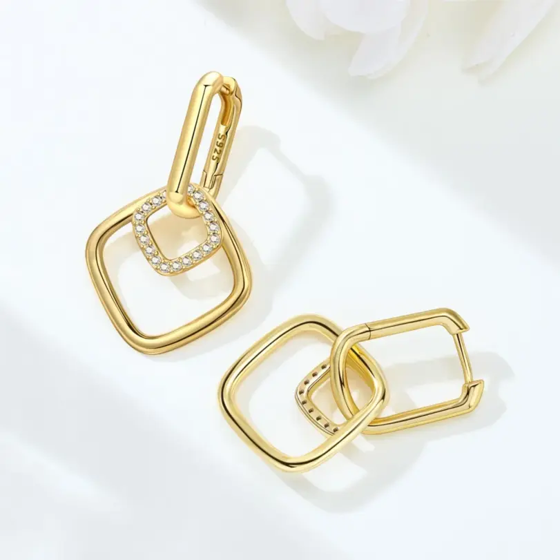 ✨ Pendientes "Golden Orbit" – Plata S925 Chapada en Oro 18K (Edición Orstarry) 5