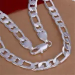 Collar de plata sólida 925 para hombre, cadena cubana clásica de 12mm, abalorio de 18-30 pulgadas, joyería de moda de alta calidad para boda 2