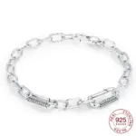 Nueva pulsera de Plata de Ley 925 con cierre de diamante, pulsera con cuentas, joyería DIY para mujer, regalos populares para vacaciones 1