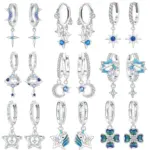 🌙 Pendientes "Blue Night Sky" – Plata S925 y Circonia Azul (Edición MISEFF) 1
