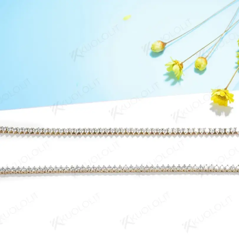 5.25CTW Moissanite tenis collares para mujeres hombres sólido 14K 10K oro 925 cadena de plata para fiesta de compromiso Navidad 5
