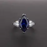 OEVAS, 100% Plata de Ley 925, anillos de boda brillantes de 8x14mm con topacio y diamantes de alto contenido de carbono para mujer, joyería fina para fiesta, venta al por mayor 5
