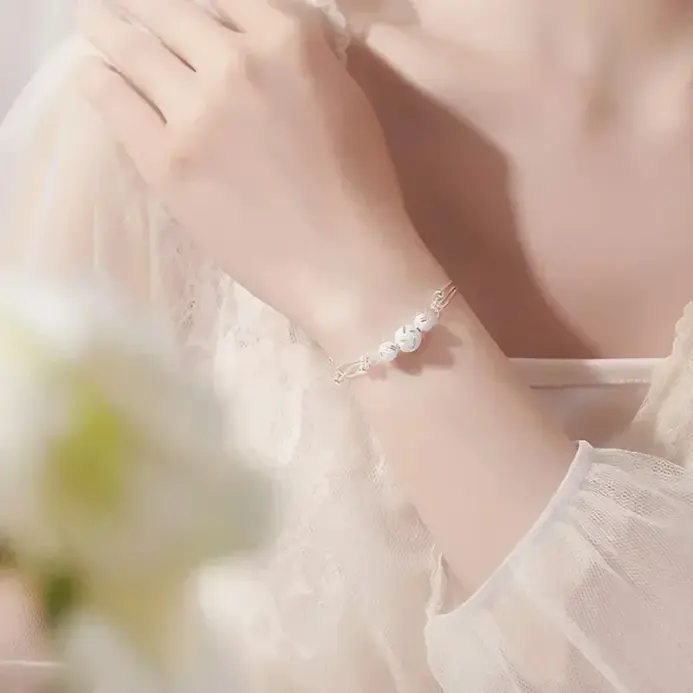 Pulseras finas de Plata de Ley 925 con cuentas de la suerte para mujer, pulsera ajustable multicapa de diseñador de lujo, joyería para fiesta y boda 2