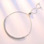 Pulsera de plata de ley 925 Vera elegante circón tenis pulsera de cristal de circón para mujer moda Simple compromiso boda Glam 4
