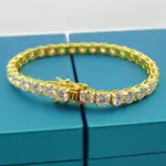 pulsera de tenis con diamantes de moissanita para hombre y mujer, 3mm, 4mm, 5mm, 6,5mm, certificado, joyería fina de lujo de Plata de Ley 925 8