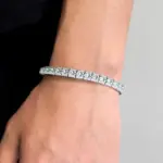 Pulsera de tenis de lujo de moissanita completa de 3 mm, 100% Plata S925, D Color VVS1, Diamante de laboratorio, Cadena de mano, Joyería fina para fiesta, Regalo 2