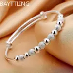 Dijes de joyería de Plata de Ley 925, pulseras de cuentas de lujo, brazaletes bonitos para mujer, joyería de moda para fiesta y boda ajustable 1