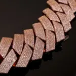 Joyería de Hip Hop, collar helado de oro rosa, grande, grueso, pesado, 25mm, 6 filas, piedra Cz ostentosa, collar de cadena de eslabones cubanos ﻿ regalo para hombres 5
