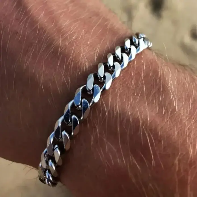 Nueva Cadena Cubana Moderna para Hombre, Brazalete Clásico de Acero Inoxidable de 3, 5 y 7 mm de Ancho, para Hombre y Mujer, Joyería, Regalo para Fiestas 1
