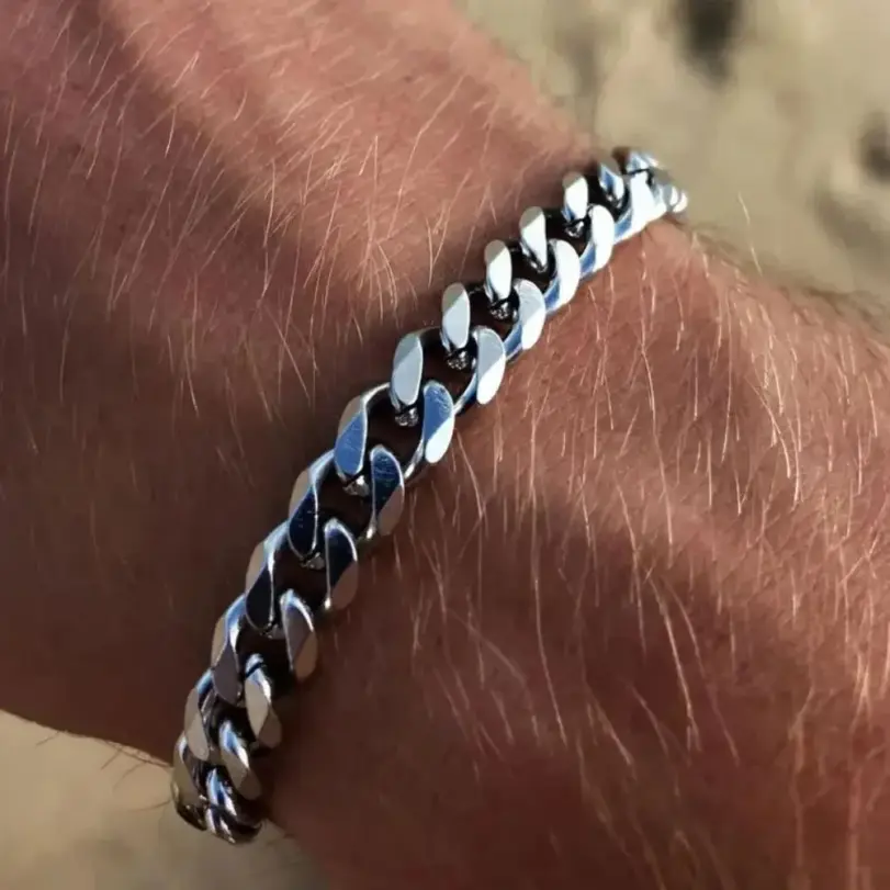 Nueva Cadena Cubana Moderna para Hombre, Brazalete Clásico de Acero Inoxidable de 3, 5 y 7 mm de Ancho, para Hombre y Mujer, Joyería, Regalo para Fiestas 1