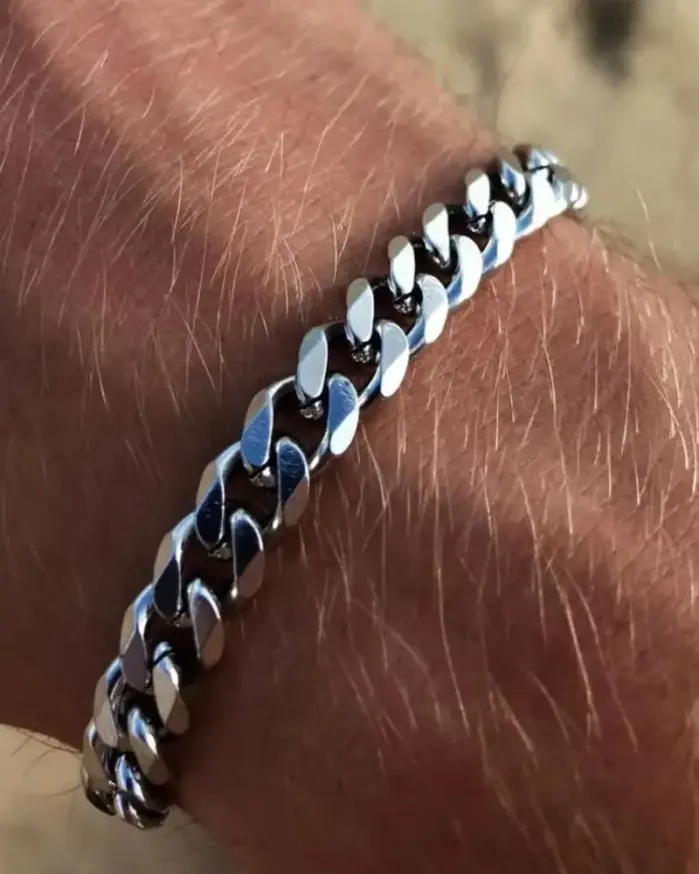 nueva moda pulsera de cadena cubana para hombres pulsera clásica de acero inoxidable 3 5 7mm de ancho pulsera de cadena para hombres y mujeres regalo de fiesta, joyería 1