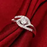 anillos de diamantes de circón brillante de Plata de Ley 925 para mujer, regalos de fiesta de boda, joyería fina, anillos de compromiso 4