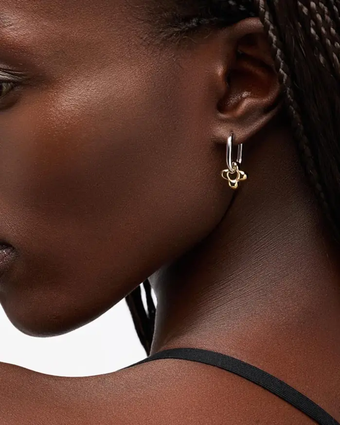 DPLAOPA-pendientes de aro de flor para mujer, de Plata de Ley 925, dos círculos irregulares, joyería de regalo fina y bonita de lujo 2025 2