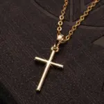 Collares de cruz de Jesús cristiano a la moda, colgantes simples de cadena larga de Color plateado para mujeres y hombres, regalos de joyería, triangulación de envíos 3