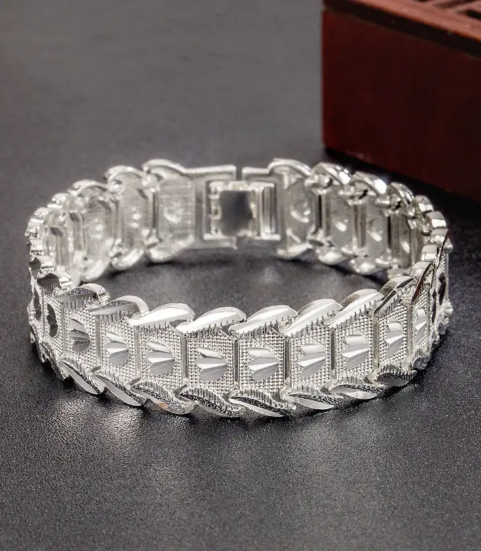 Nueva pulsera ancha de Plata de Ley 925 Original para mujer, joyería de diseñador a la moda, accesorios para fiesta y boda 1