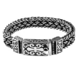 :: 🌿 Pulsera "Eternal Vine Totem" – Amuleto de Cadena Tejida Ancha 5