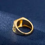 Anillo De oro De 18 quilates para hombres Anillos Mujer piedras preciosas De roca joyería De oro genuino De 18 K Anillos De Hiphop caja De Anillos De origen Bizuteria 3