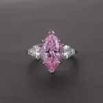 OEVAS, 100% Plata de Ley 925, anillos de boda brillantes de 8x14mm con topacio y diamantes de alto contenido de carbono para mujer, joyería fina para fiesta, venta al por mayor 3