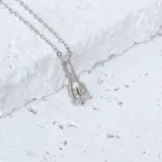 collar con colgante de moissanita para mujer, gota de agua, 1ct, 2ct, plata S925, corte de pera, cadena para el cuello con diamantes de laboratorio con certificado 4