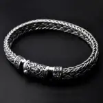 🦾 Pulsera "Thai Heritage Rope 5mm" – Plata Artesanal de Estilo Dominante 5
