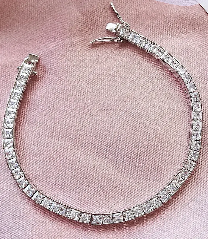 💍 Brazalete Tennis "Majestic Princess" – Diamantes de Laboratorio y Oro 14K 1