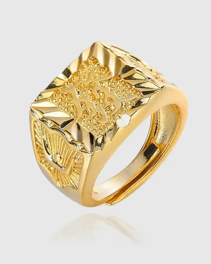 Anillo De oro De 18 quilates para hombres Anillos Mujer piedras preciosas De roca joyería De oro genuino De 18 K Anillos De Hiphop caja De Anillos De origen Bizuteria 1