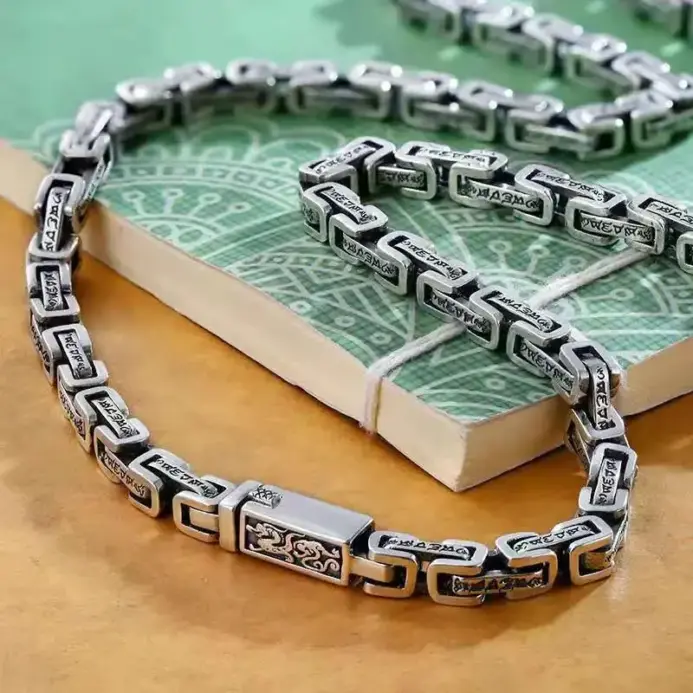 🐉 Conjunto "Dragon Mantra Om" – Amuleto Sagrado Retro 1