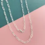 📎 Collar "Andara Geometric" – Plata de Ley .925 Estilo Paperclip 2