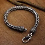 Pulsera de plata de ley 925, cadena lateral de cuerda vintage de alta calidad para mujeres y hombres, joyería de moda, regalos para fiesta de compromiso y boda 4